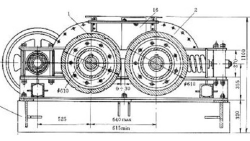 对辊制砂机结构图